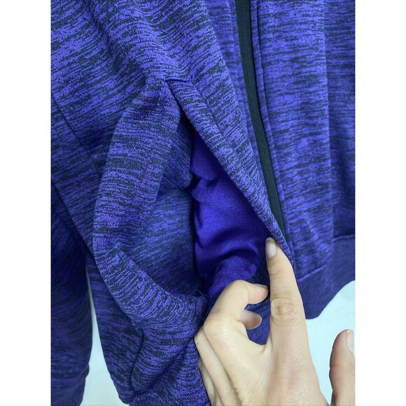 NBA LA Lakers Sweater Mens Size L Purple Logo Graphic Fleece Jacket Full Zip - Picture 7 of 16